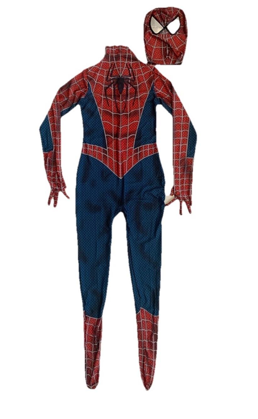 Spider-Man Size L Stretch Spandex Full Jumpsuit Adult/Kids Halloween Costume New